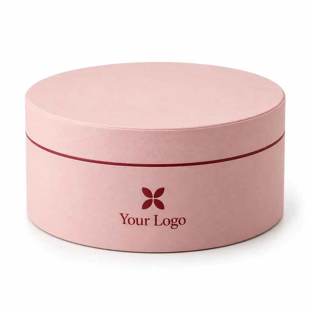 blush pink shoulder tube with Your Logo logo printing on a white background