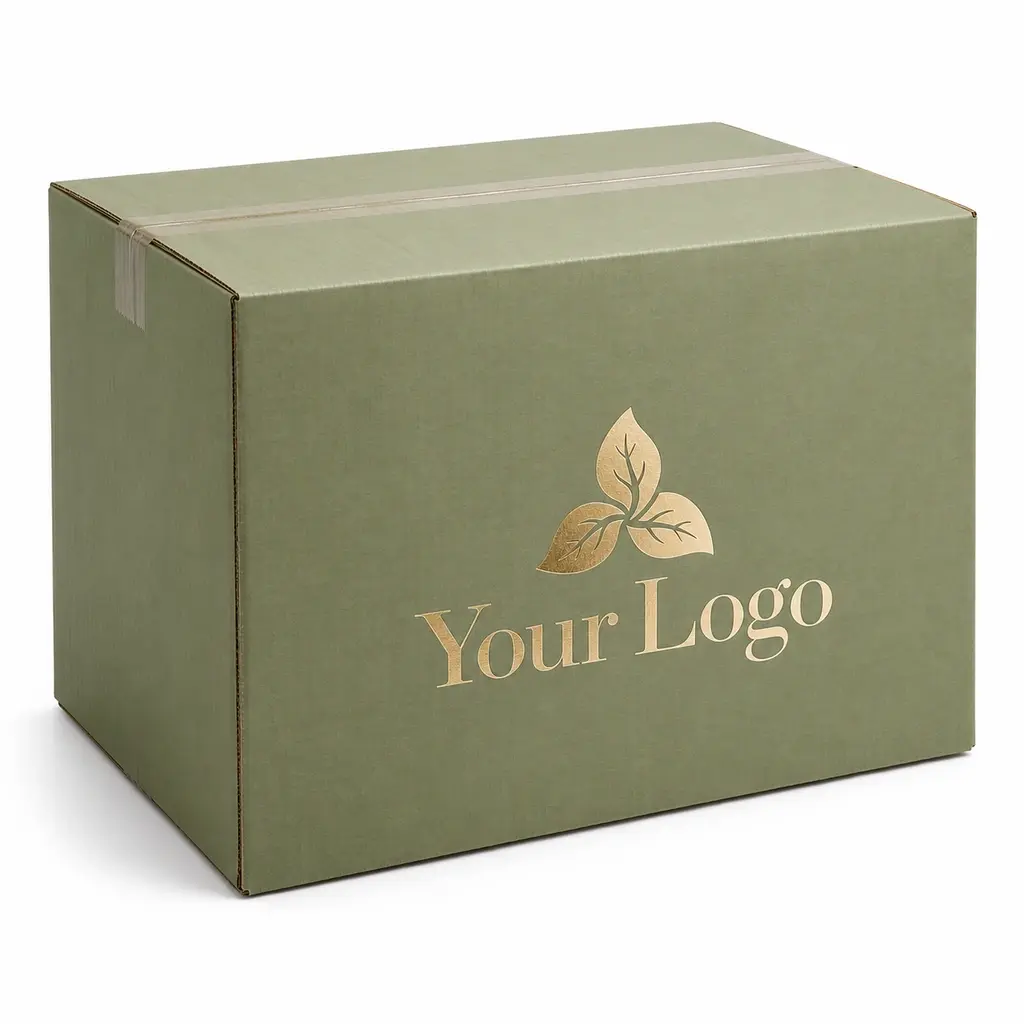 sage regular slotted with Your Logo logo printing on a white background