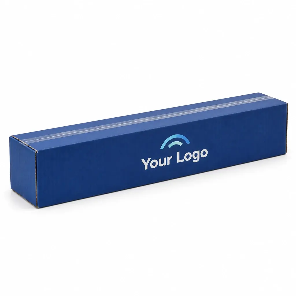 cobalt blue regular slotted with Your Logo logo printing on a white background