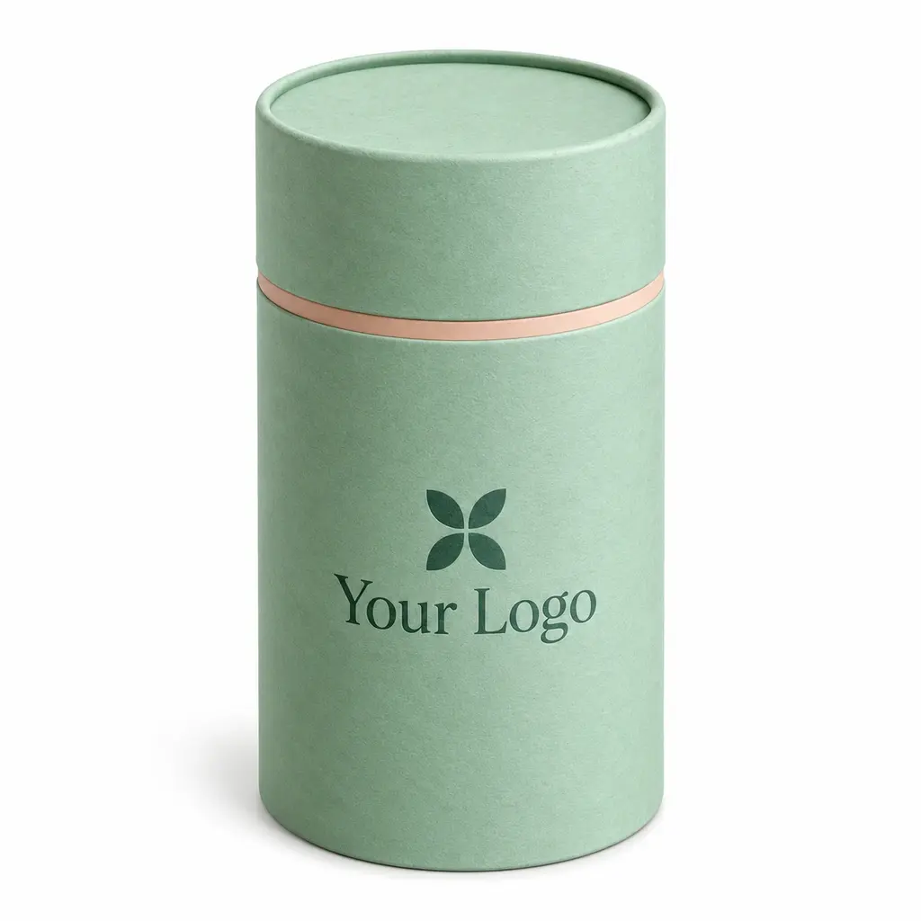 mint green shoulder tube with Your Logo logo printing on a white background