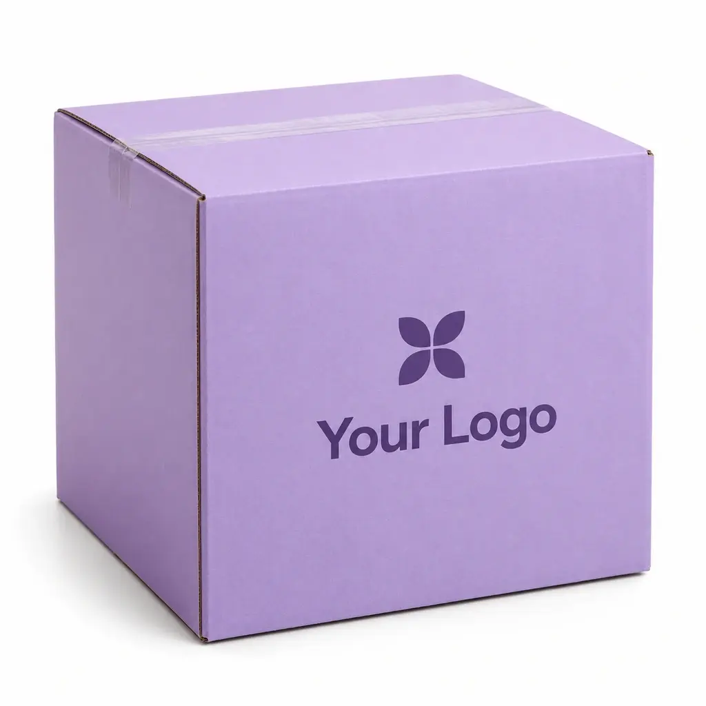 lilac regular slotted with Your Logo logo printing on a white background